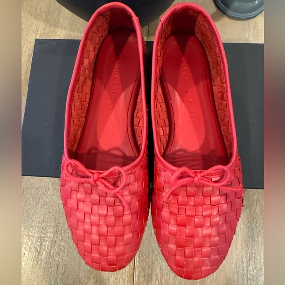 Freda Salvador Roma flats in Crimson size 7 - Picture 5 of 10